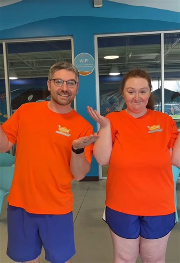 Couldn’t have planned it better!🤩🧡 #twins #goldfishswimschool #goldfishdayton #swimdayton #daytonswimlessons