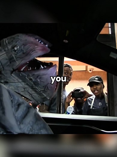 Drive Thru as Stranger Things Demogorgon is crazy 😭💔🥀 #prank #bizarrepranks #troll #publicprank