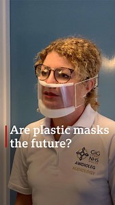 "Patients have been absolutely loving them" Clear face masks allow patients with hearing difficulties to once again rely on lip reading Now they're being trialled across the UK | BBC Wales News