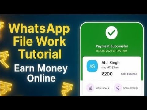 WHATSAPP FILE WORK !! JUST ADD MEMBERS IN GROUP AND EARN IN LAKHS !! ✅