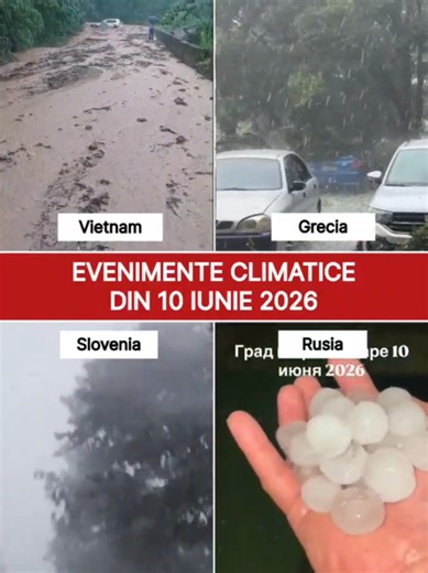 🔴9–10 iunie 2026 📍Lai Châu, Vietnam Ploile abundente și de lungă durată au provocat numeroase alunecări de teren în provincia montană Lai Châu din nordul țării. Pe 9 iunie, în satul Mít Thài, o alunecare de teren a surprins trei bărbați care lucrau într-o zonă împădurită; toți și-au pierdut viața. În ultimele trei zile, în regiune au căzut între 100 și 150 mm de precipitații, iar local peste 200 mm (până la 221 mm). Riscul de noi alunecări de teren și viituri rapide rămâne ridicat. 📍Epir, Gre