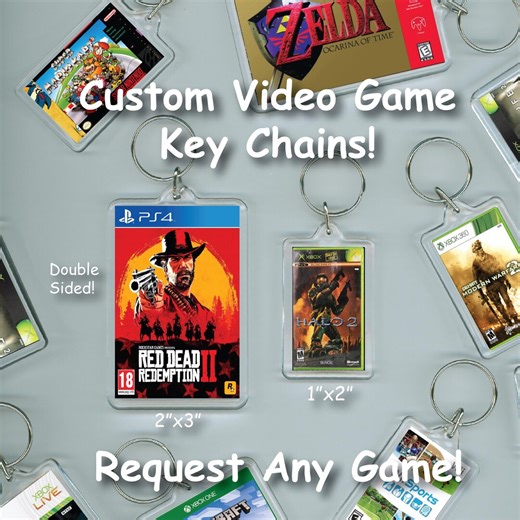 Video Game Cover Keychain - You Pick the Cover! - Etsy