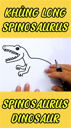Kids Draw a Super Cool Spinosaurus Dinosaur! | Fun Drawing Lessons for Kids