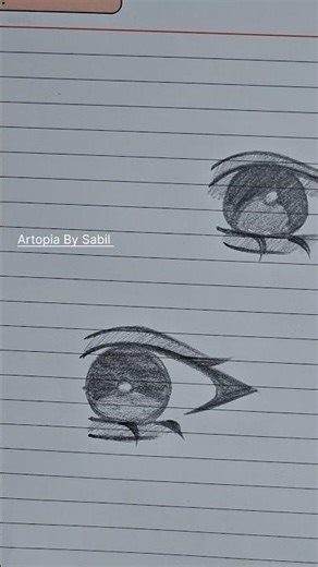 Anime eye sketching tutorial | Easy drawing ideas for beginners | #howtodraw #shorts #drawing #art