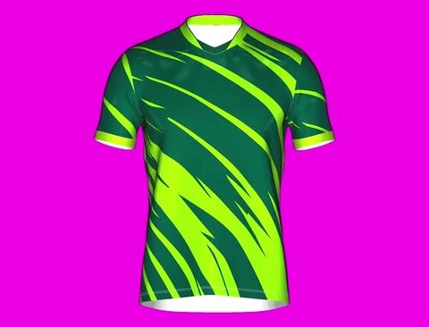 Green t-shirt with floral pattern design, casual wear, cotton fabric, front view, fashion apparel