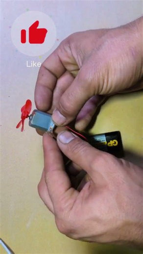 3x 9V Battery vs DC Motor Speed Test #shorts #dcmotor