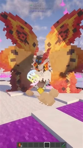 Mega Volcarona gets nine points! #mega #feed #minecraft #pokemon #100days