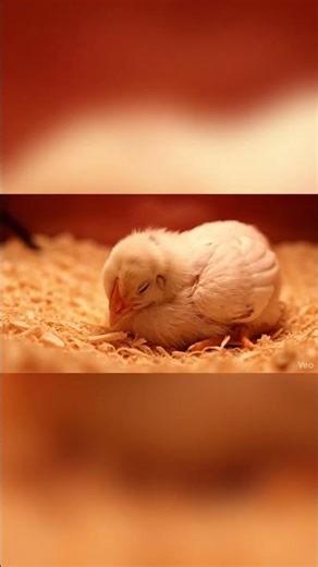 A baby chick falling asleep under warm light #dog #comedycrush #comedygold #comedylife #playful
