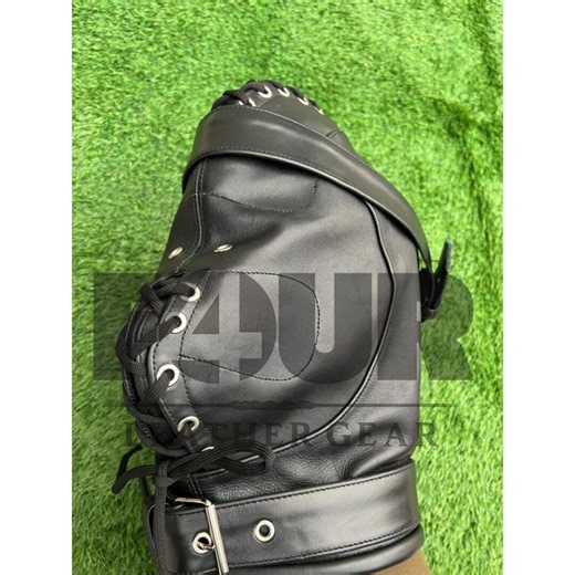 Handmade Full Black Padded Leather Hood, Lace-up Sensory Deprivation Mask, Custom Made - Etsy UK