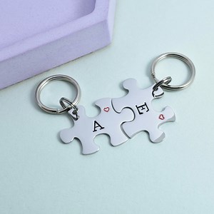 Personalised MINI Puzzle Piece Keyrings • Couple Key Ring Set • Friendship Gift • Valentines Gift • Custom Jigsaw Keychain - Etsy UK