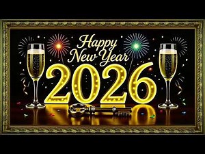 Happy New Year 2026: TV Screensaver & Background | Gold Frame | Fondo de Pantalla TV 🥂 |