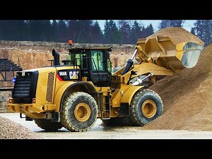 CAT 966K wheel loader action