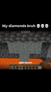 My diamondss 😭😭😭 #minecraft #minecraftmemes #fyp | MC Memes