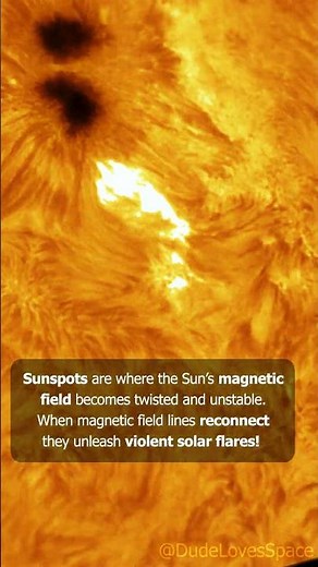 Very Big Sunspot Unleashes Solar Flare! #astronomy #solarsystem #space