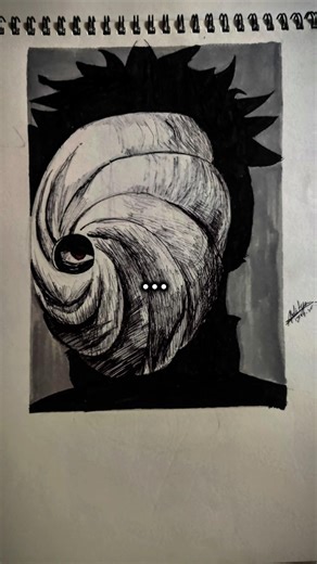 Drawing Obito Uchiha From Naruto🔥✍️ #animeeart #obitouchiha