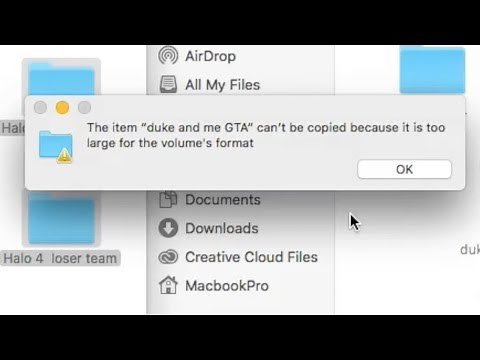 The item can't be copied because it is too large for the volume's format - How To FIX error Mac