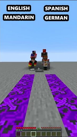 minecraft but if i speak every language i lose 😱 #shorts