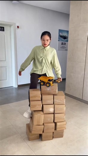 loader truck falls down