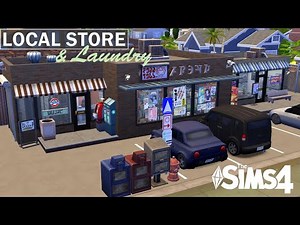 Local Convenience Store & Laundromat 🛒🧺 | THE SIMS 4 Stop Motion | No CC