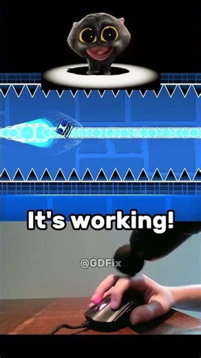 sCATMAN vs impossible blue orb spam! #gaming#geometrydash