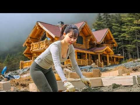Build a Log Cabin in the Forest | Complete Cabin Build from Start to Finish