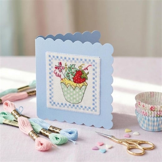 Cupcake Cross Stitch Card Patterns Set of 4, PDF Bundle, Digital Download - Etsy