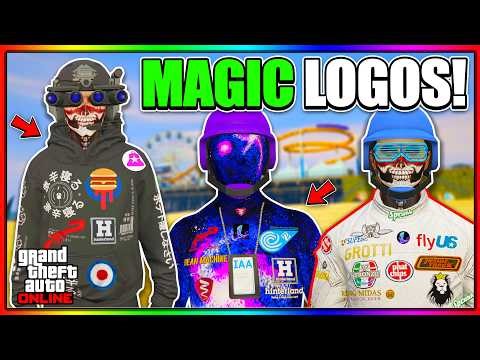 *NEW* How To Merge Logos On ANY Modded Outfit In GTA 5 Online! (Easy Stickers Magic Slot)