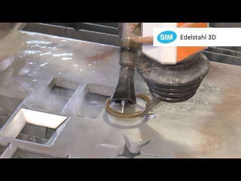 STM Waterjet Cutting Stainless Steel 3D 5 Axis 68° - 4000 Bar / 6000 Bar