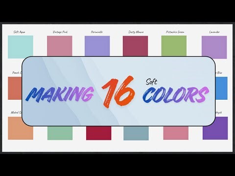 How to Mix 16 Soft & Aesthetic Colors | Aqua, Soft Rose and more #colormixing #acrylicpaint