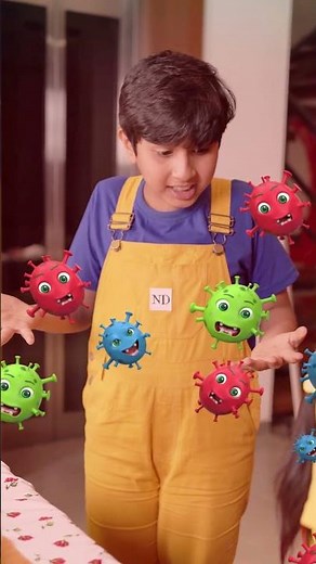 Germs Attack! 😱 Aarav Learns Handwashing Magic #kidsshorts