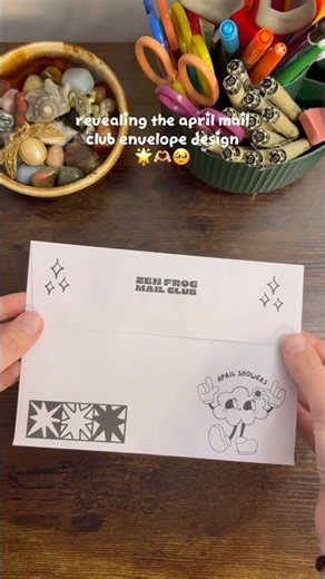 revealing the april mail club envelope design before I start printing envelopes and packing orders