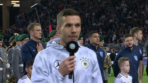 "Danke Dortmund, danke Köln und danke Deutschland", Lukas Podolski bedankt sich für 13 Jahre mit dem Adler auf der Brust. | Sportschau