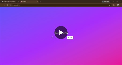 Learning many more things from this simple weather app using React and Django Rest Framework✅ | Apurba Mondal