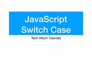 JavaScript Switch Case | Switch statement in JS