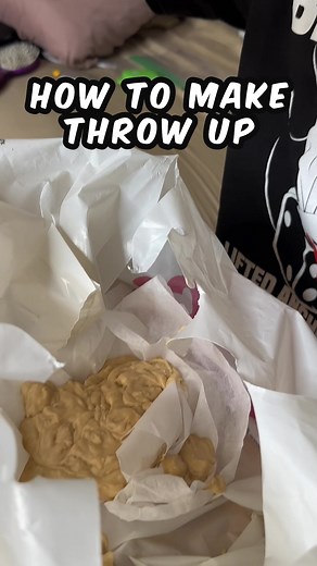 Life hack how to make fake throw up so you can skip school, or use it in a prank #fyp #fypシ #comedy #funny #lifehacks #funnyvideos #school #pranks