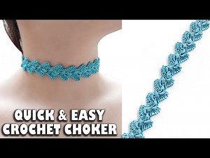 Easy Crochet Choker Tutorial In 5 Minutes! (+ENG SUB)