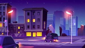 Download Police Car Chasing Vehicle in City 2D Motion Graphics for free