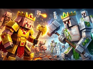 Piglin Empire vs Iron Golem Guardians | Minecraft Mob Battle Animation | Episode 12