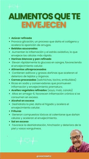 9 Cosas que Comes y te ENVEJECEN sin que te des Cuentan #salud #shorts #trending