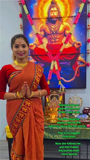 Classical dancer. I started with love when I was small. My little daughter always tells me she wants to dance like her amma. ❤️ That is my biggest motivation. Now she follows me… and that makes this journey even more special #classicaldancers #brathammypassion💕 #fyppppppppppppppppppppppp #1millionaudition #brathamnadiyam @David Roy