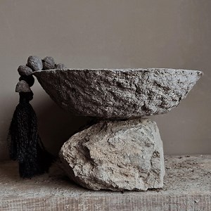 Decorative Handmade Paper Mache Rustic Bowl, Handmade Coffee Table Decor - Etsy