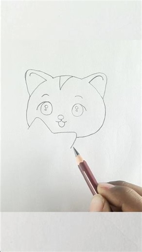 Cute Kitten Drawing 🐱⭐ Easy Pencil Sketch | Cat Drawing Step by Step #shorts