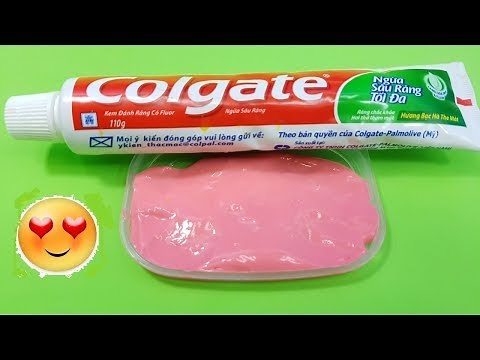DIY Colgate Toothpaste Slime with Salt!! 2 INGREDIENT SLIME