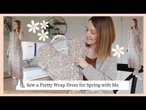 Sew a pretty wrap dress for spring with me | sewing inspiration | sewing tips