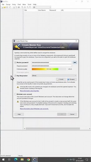 Datenbank anlegen in KeePass #passwordsafety #safe #passwordsecurity #digitaletipps