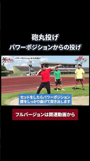 [Shot Put (Athletics)] Throwing from a power position explained! Learn the correct foot position!...