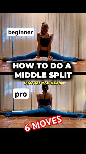How to Do a Middle Split in 6 Steps🔥 ALL LEVELS! #flexibility #stretching #gymnast #shorts
