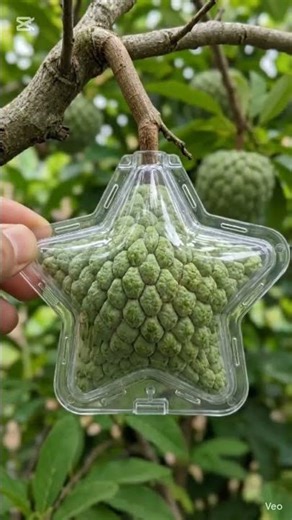 Amazing Star Shaped Sugar Apple 🌟🍏 | Creative Fruit Mold Transformation#short