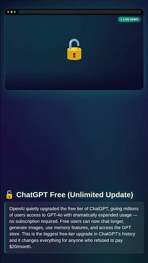 ChatGPT Just Got Unlimited — Free Users Finally Won 🔓 #shorts