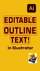 Editable Outline Text in Adobe Illustrator